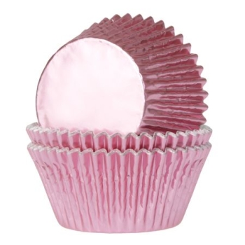 Cupcake Backförmchen - Metallic Rosa